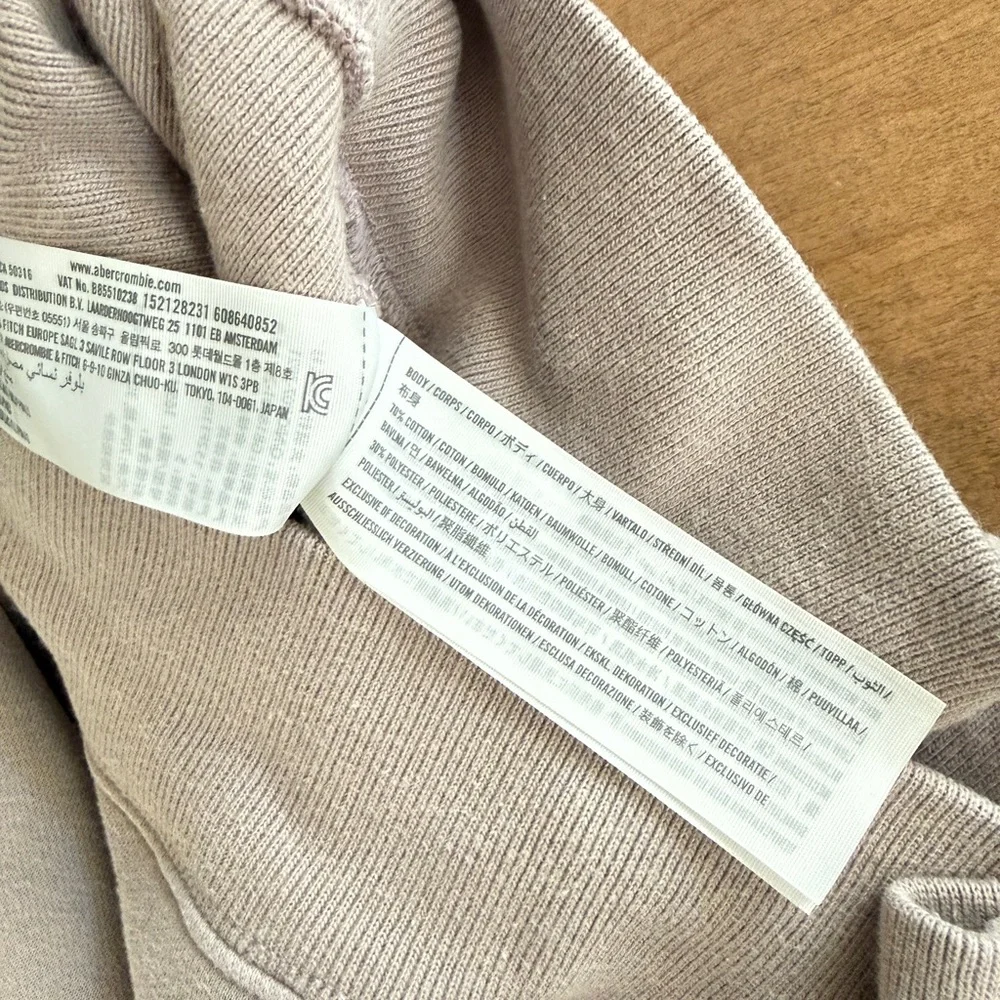 Women's Abercrombie Beige Quarter-Zip Sweater - Picture 3 of 4